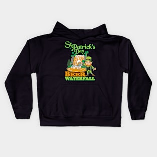 St Patricks Day Beer Waterfall Kids Hoodie